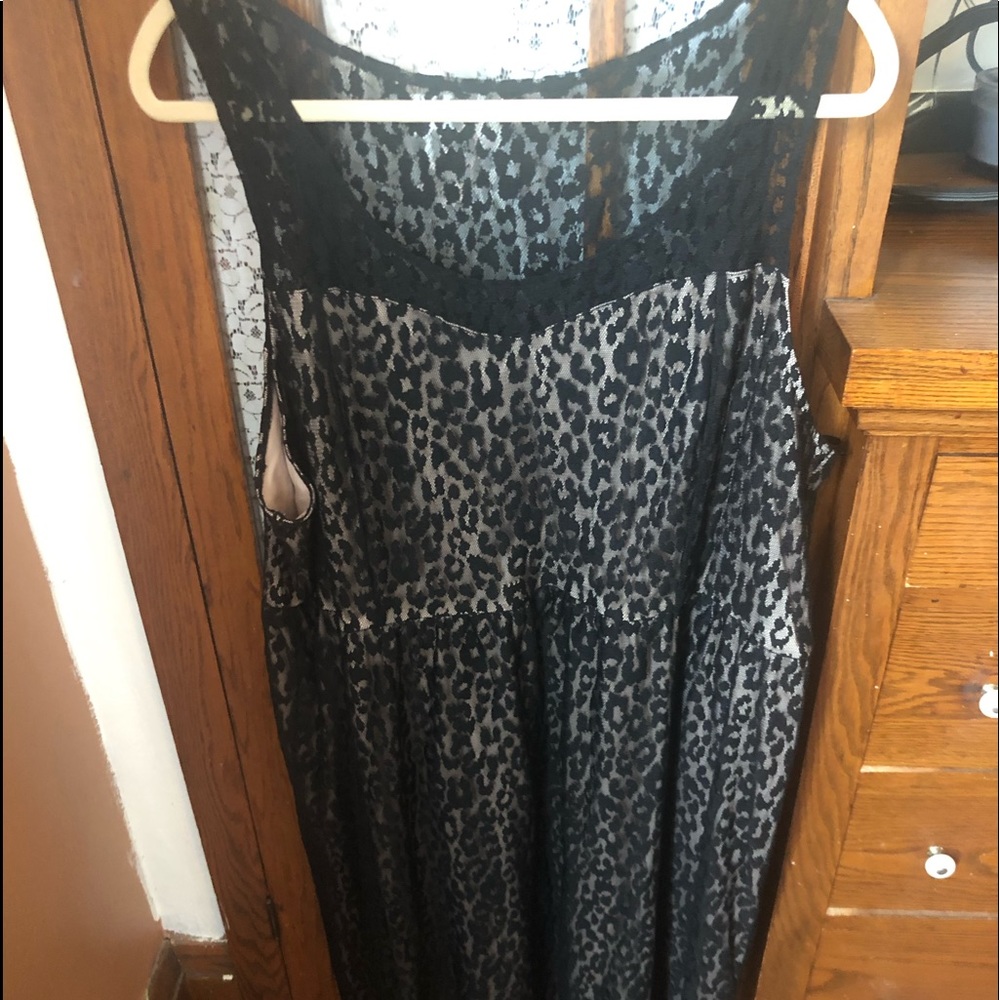 Animal print lace dress